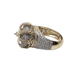 Bague King Crown 4.35ct de Diamants en or jaune 10k Exclusif