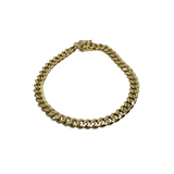 Bracelet Miami Cubaine Link 7mm en or 10k Italien | Miami Cuban Link Bracelet for Men 7mm Italian Yellow Gold 10k B-MC70-Gold Custom