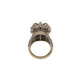 Bague King Crown 4.35ct de Diamants en or jaune 10k Exclusif