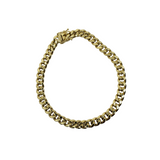 Bracelet Miami Cubaine Link 7mm en or 10k Italien | Miami Cuban Link Bracelet for Men 7mm Italian Yellow Gold 10k B-MC70-Gold Custom