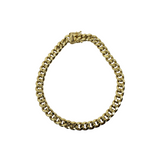 Bracelet Miami Cubaine Link 7mm en or 10k Italien | Miami Cuban Link Bracelet for Men 7mm Italian Yellow Gold 10k B-MC70-Gold Custom