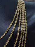 Rope Chain with Italian Laser Cut 3MM Yellow Gold | Chaine pour homme en or jaune 10kt Laser Cut 3MM-Gold Custom