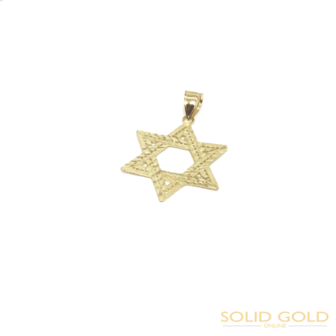 Star de David SOD-001 en or 10 karat diamond cut - orquebec
