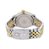 Iced Out Rolex Datejust 36 MM | Two Tone | 10 Carats of Diamonds | Full Diamond Arabic Diamond Dial