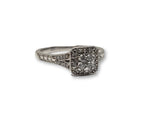 Bague 0.20ct de diamants en or blanc 10k - orquebec