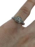 Bague 0.20ct de diamants en or blanc 10k - orquebec