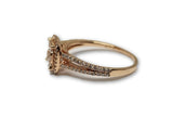 Bague 0.72CT de diamants  Cushion en or Rose 14K - orquebec