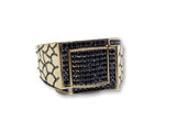 Bague Blacky3 en or 10K Nouveaux style Nugget - orquebec