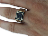 Bague Blacky3 en or 10K Nouveaux style Nugget - orquebec