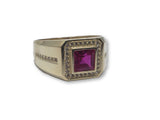 bague class en or 10k ruby rouge - orquebec