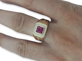 bague class en or 10k ruby rouge - orquebec