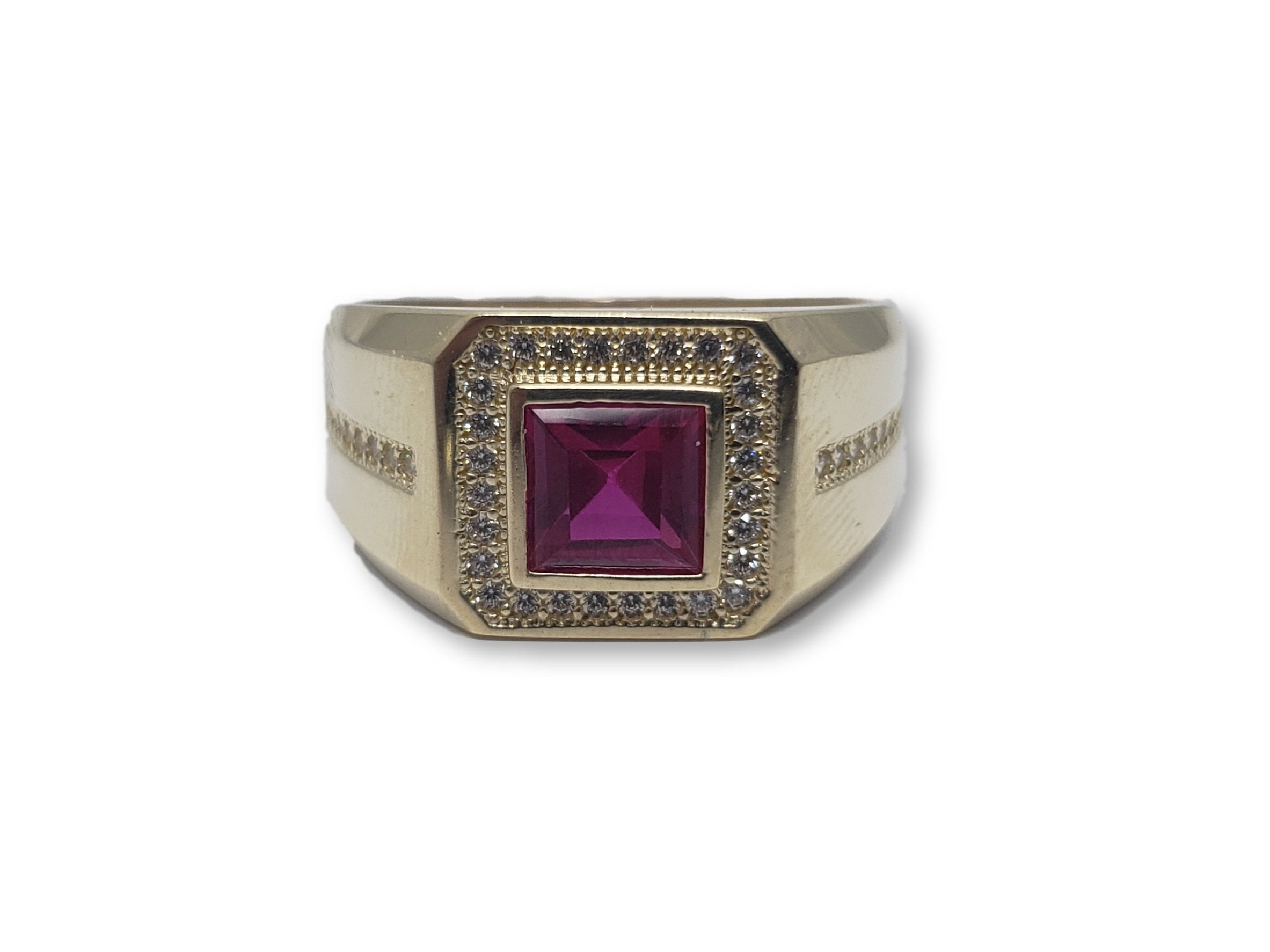 bague class en or 10k ruby rouge - orquebec