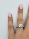 Bague Dalia 0.75ct de diamants en or blanc10K