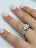 Bague Dalia 0.75ct de diamants en or blanc10K