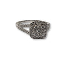 Bague de fiancaille Amelia 0.50ct de diamants en or blanc 10k - orquebec