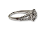 Bague de fiancaille Amelia 0.50ct de diamants en or blanc 10k - orquebec