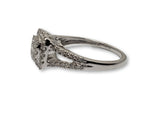 Bague de fiancaille Amelia 0.50ct de diamants en or blanc 10k - orquebec