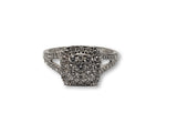 Bague de fiancaille Amelia 0.50ct de diamants en or blanc 10k - orquebec