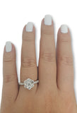 Bague de fiancaille Diana 1.14ct de diamants VS en or blanc 18k - orquebec