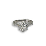 Bague de fiancaille Diana 1.14ct de diamants VS en or blanc 18k - orquebec