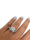 Bague de fiancaille Kristen 1.00ct de diamants en or blanc 18k - orquebec