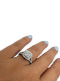 Bague de fiancaille Kristen 1.00ct de diamants en or blanc 18k - orquebec