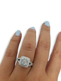 Bague de fiancaille Kristen 1.00ct de diamants en or blanc 18k - orquebec