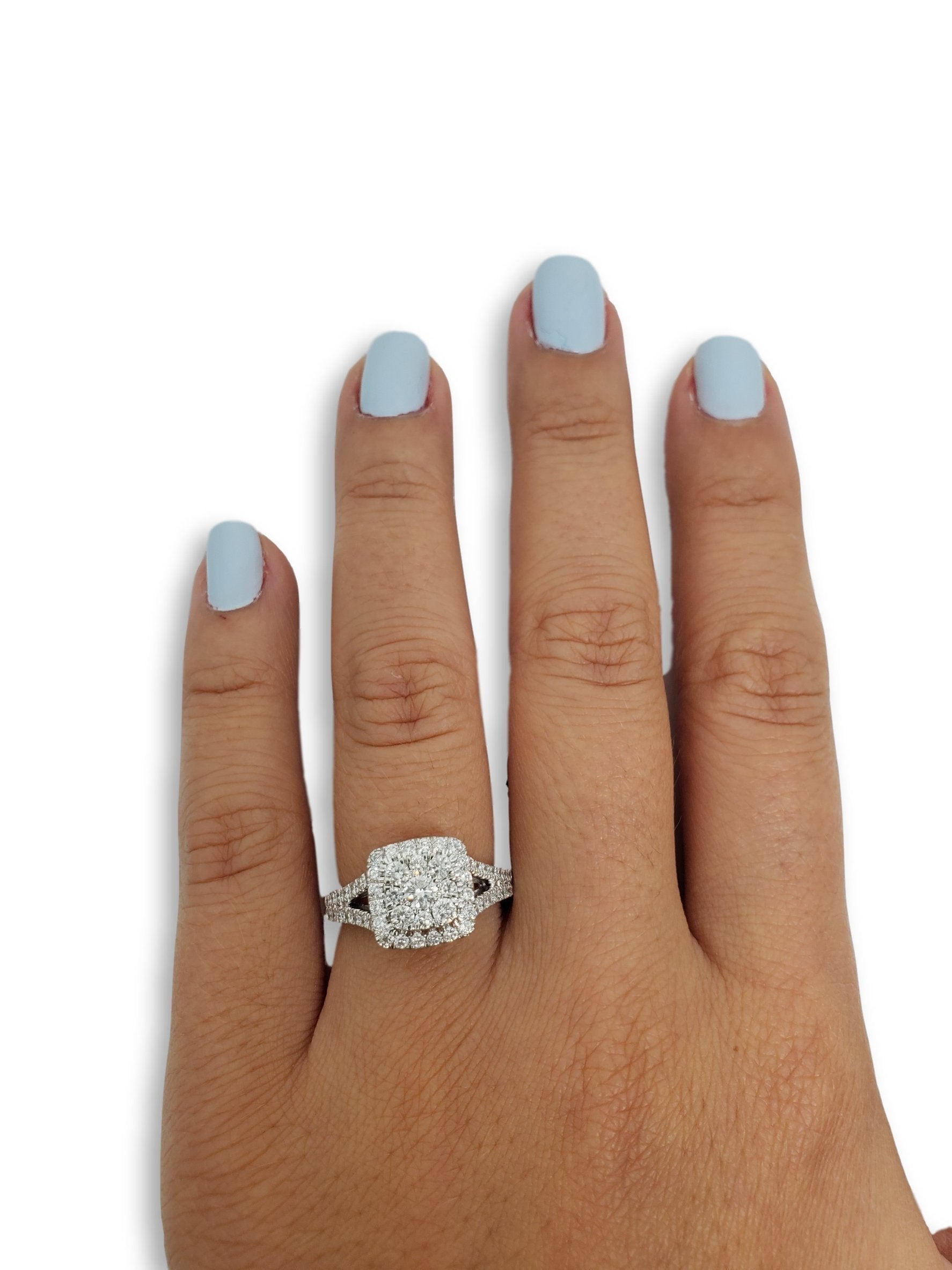 Bague de fiancaille Kristen 1.00ct de diamants en or blanc 18k - orquebec