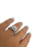 Bague de fiancaille Scarlett 1.50ct de diamants en or blanc 14k - orquebec
