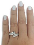 Bague de fiancaille Veronica 0.99ct de diamants VS en or blanc 18k - orquebec