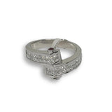 Bague de fiancaille Veronica 0.99ct de diamants VS en or blanc 18k - orquebec