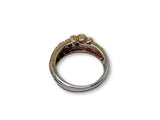 Bague designer 0.33ct diamants en or blanc or rose et or jaune 10k - orquebec