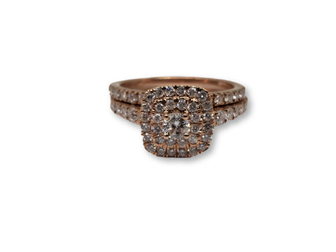 Bague fiançailles+mariage  0.90ct diamants  Cushion Vintage 2019 - orquebec