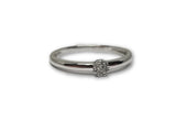 bague fleurosa  0.04ct de diamants en or blanc 10k - orquebec