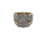 Bague Flocon 1.00ct de diamants en or jaune 10K - orquebec