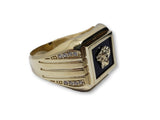Bague greek design onxy noir en or 10k - orquebec