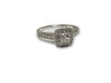 Bague Halo 0.40ct  diamants en or 10k  pour elle - orquebec