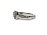 Bague Halo 0.40ct  diamants en or 10k  pour elle - orquebec