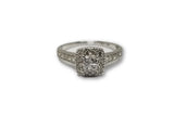 Bague Halo 0.40ct  diamants en or 10k  pour elle - orquebec