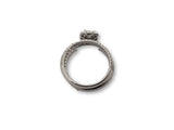 Bague Halo 1.00ct Point de diamants en or blanc 14k