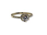 Bague Halo en or 10K - orquebec