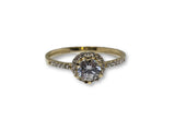 Bague Halo en or 10K - orquebec