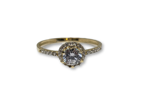 Bague Halo en or 10K - orquebec
