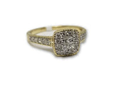 Bague Halo en or jaune 10k 0.40ct de Diamants - orquebec