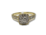 Bague Halo en or jaune 10k 0.40ct de Diamants - orquebec