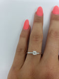 Bague Lana 0.05ct de diamants en or blanc 10k - orquebec