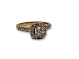 Bague lia  0.75ct diamants en or jaune 14k