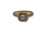 Bague lia  0.75ct diamants en or jaune 14k