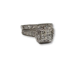 bague Lisa Princess curt  1.75ct de diamants en or blanc  14K N11 - orquebec