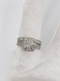 bague Lisa Princess curt  1.75ct de diamants en or blanc  14K N11 - orquebec